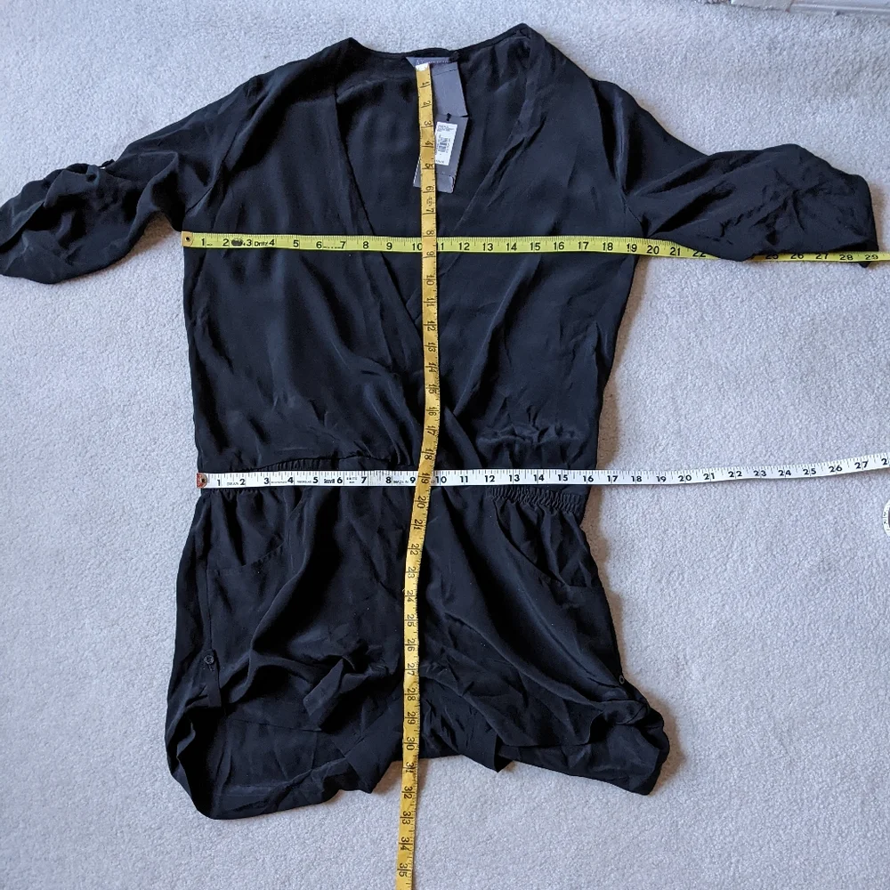 A/X Armani Exchange black silk v neck romper NWT size 8 - Picture 5 of 5